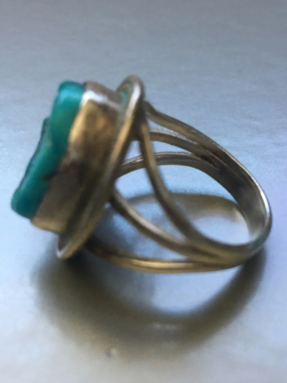 Vintage Sterling Silver Turquoise Ring Size 6 -H Cortez Native American